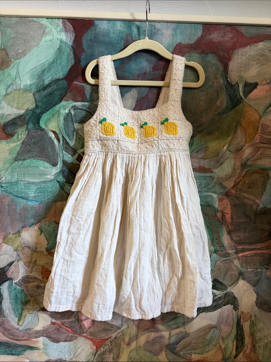 Hanna Andersson Other - Hanna Andersson White Sundress with Yellow Lemons